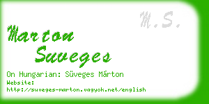 marton suveges business card